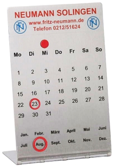 Dauerkalender 4210 DK 104 aus Edelstahl.